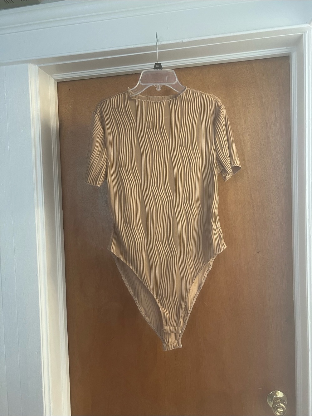 SHEIN Women’s Light Brown Short Sleeve Bodysuit